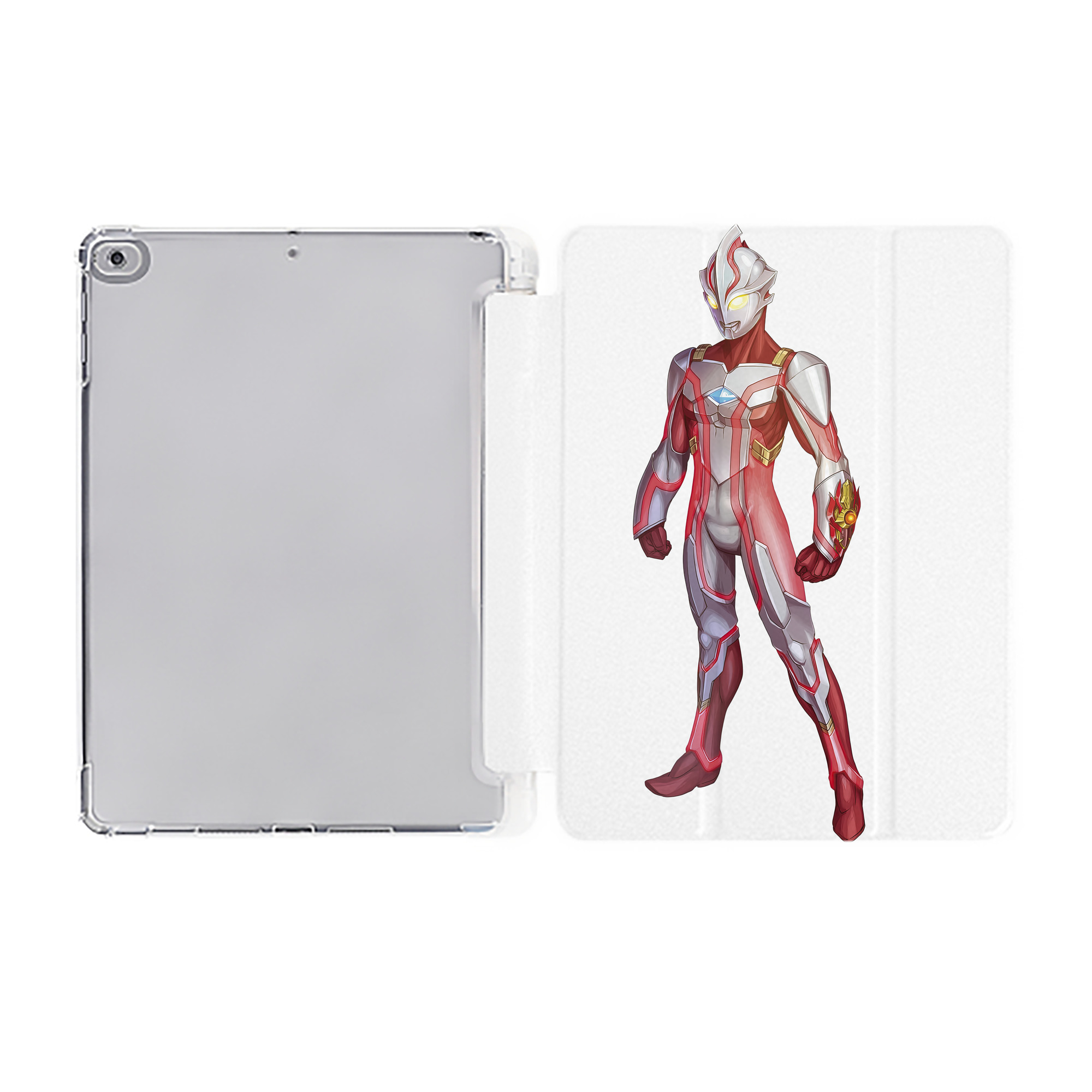 （画像用） ウルトラマン Ultraman IPad ケース ペン収納付き 三つ折りスタンド PUレザー×シリコン 対応機種9.5/10.5/10.9インチ